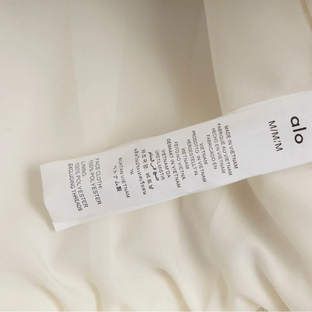 ALO Yoga Cream Teddy Sherpa Zip Jacket